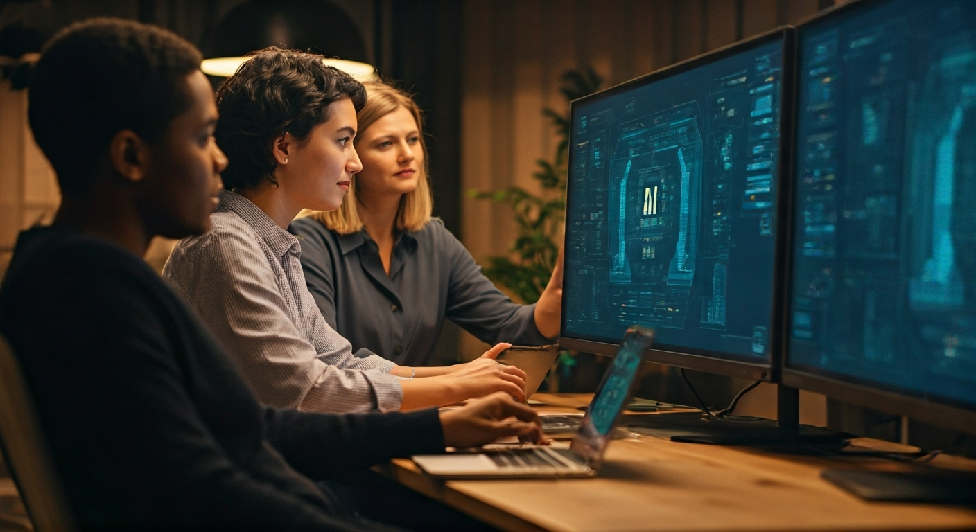 marketers in AI-driven workspace