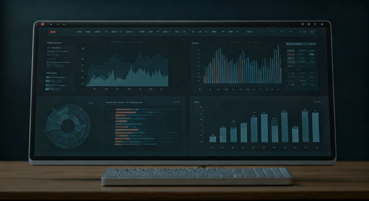 AI dashboard in office setting