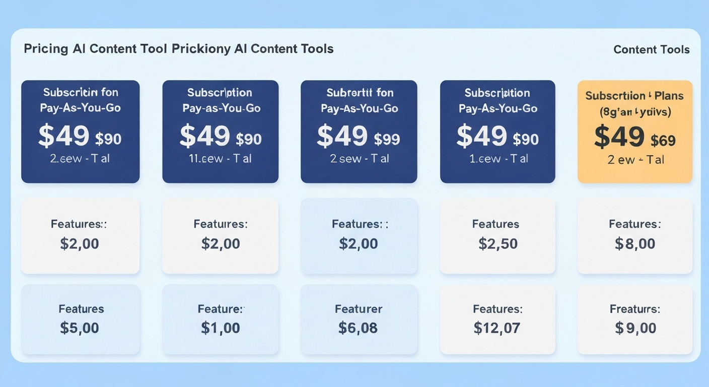 AI pricing comparison chart