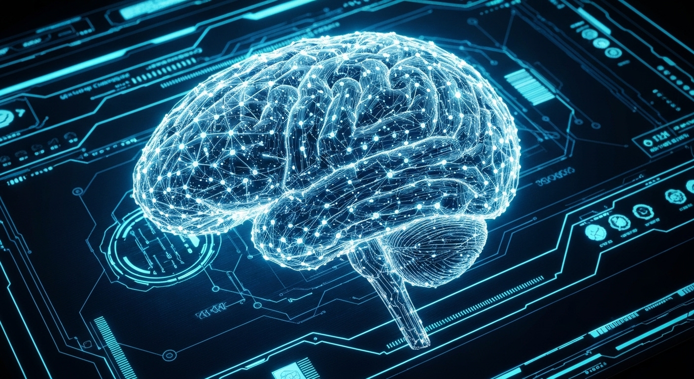 AI brain with glowing connections