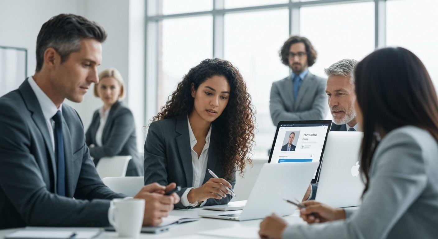 Professionals on LinkedIn workspace