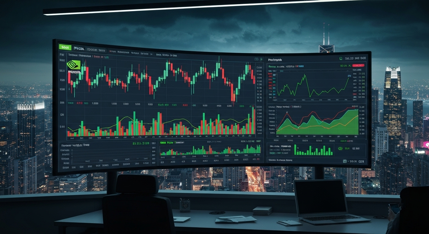 Nvidia stock market dashboard art