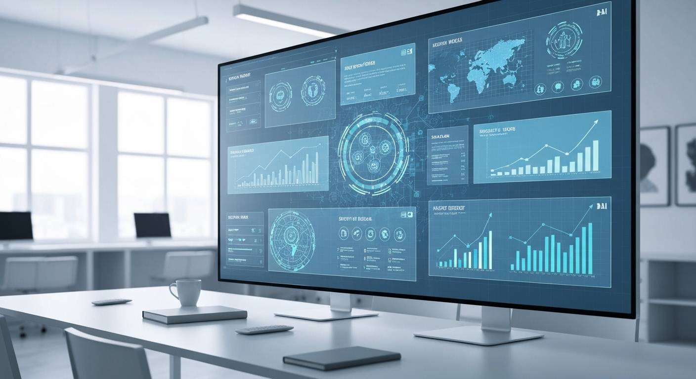 AI startup analysis interface digital art