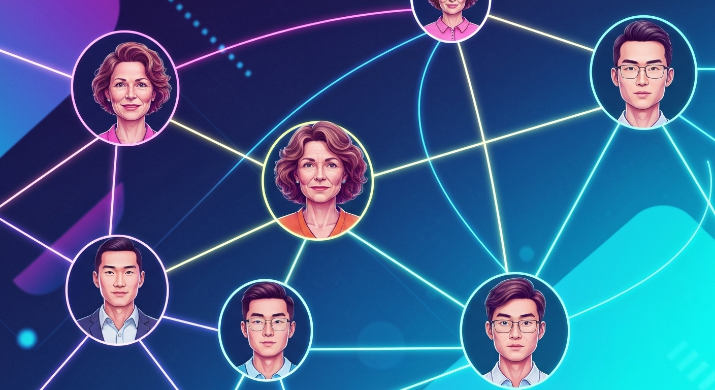 Digital network of AI avatars