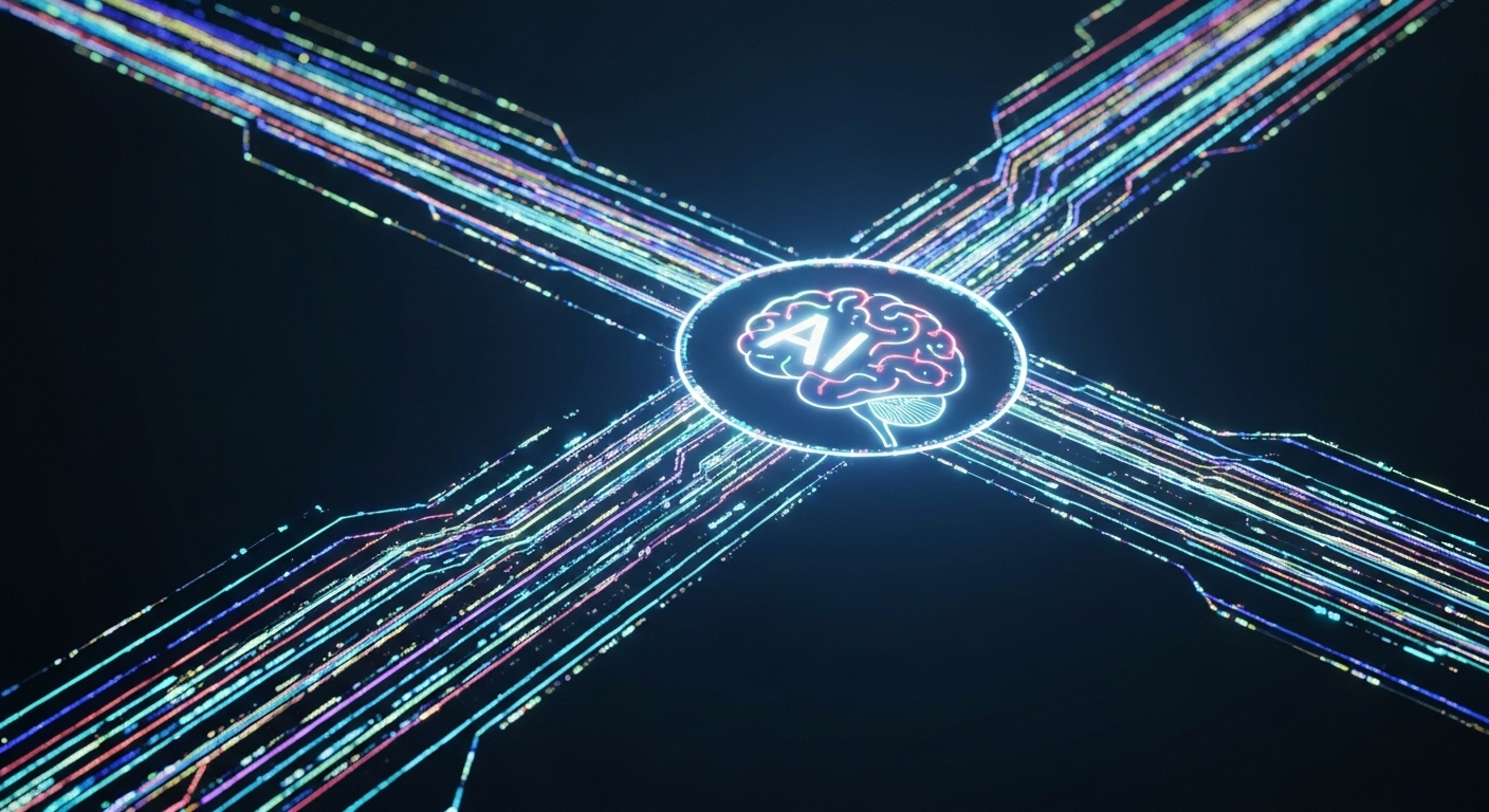 Abstract AI data analysis art