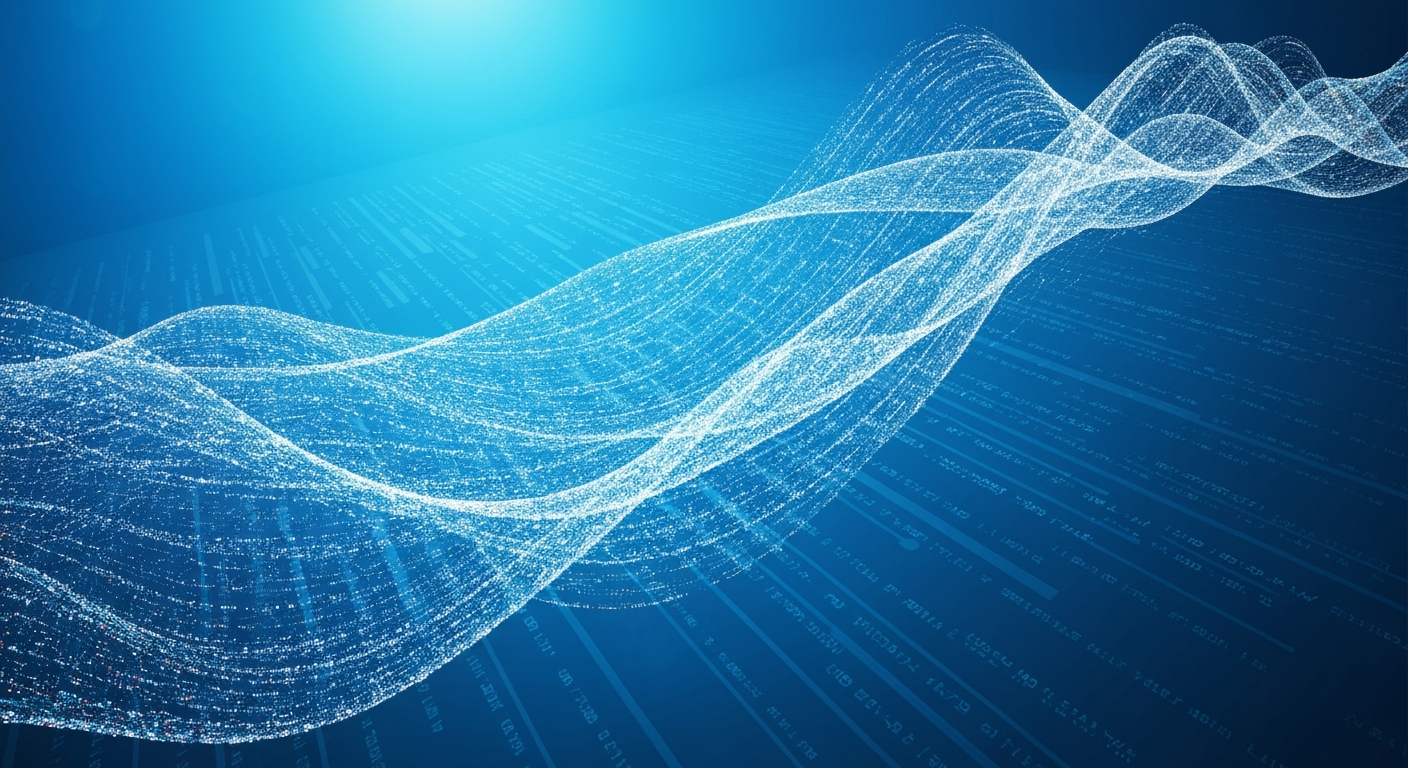 Digital wave symbolizing AI innovation