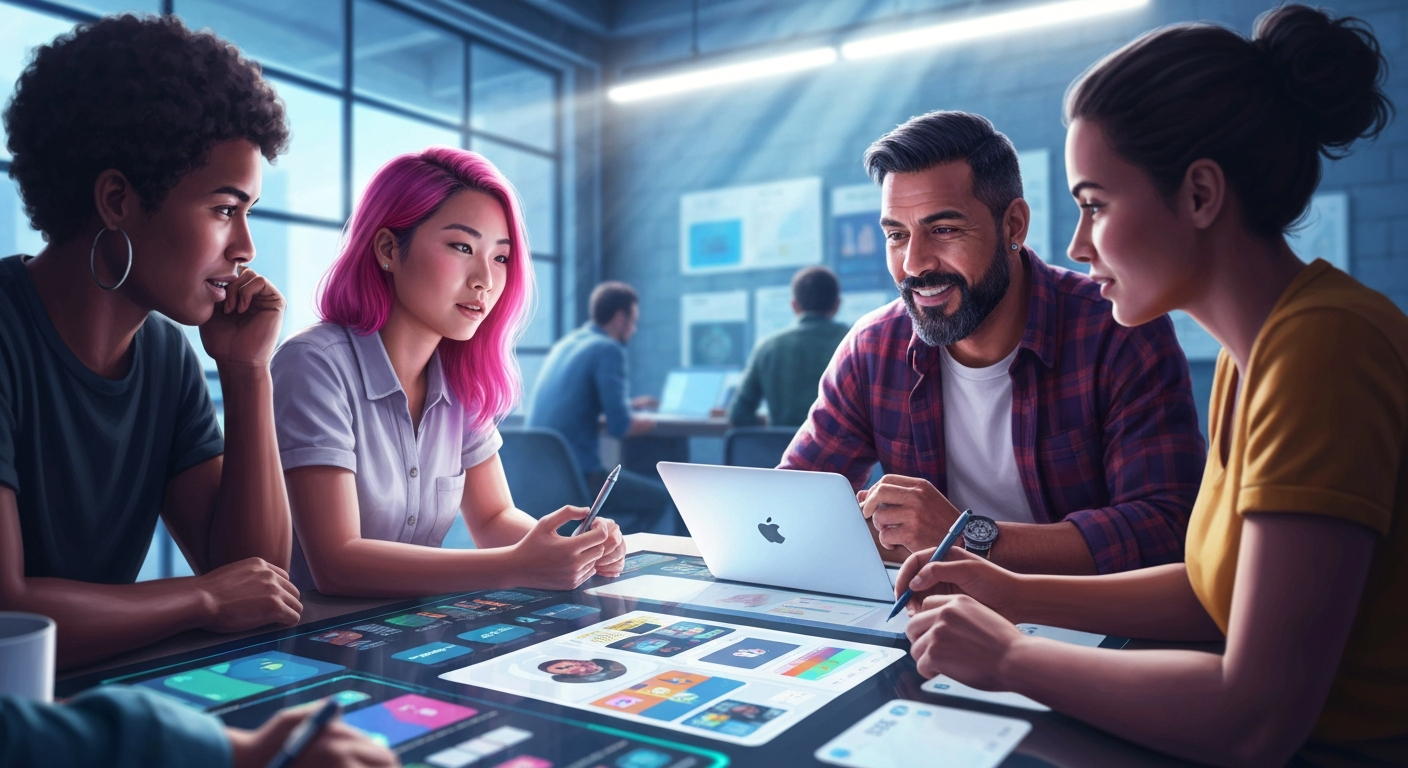 Creative team using Rocket AI