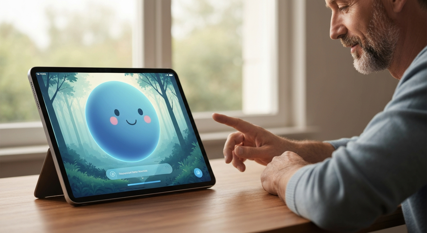 AI therapy app user interface