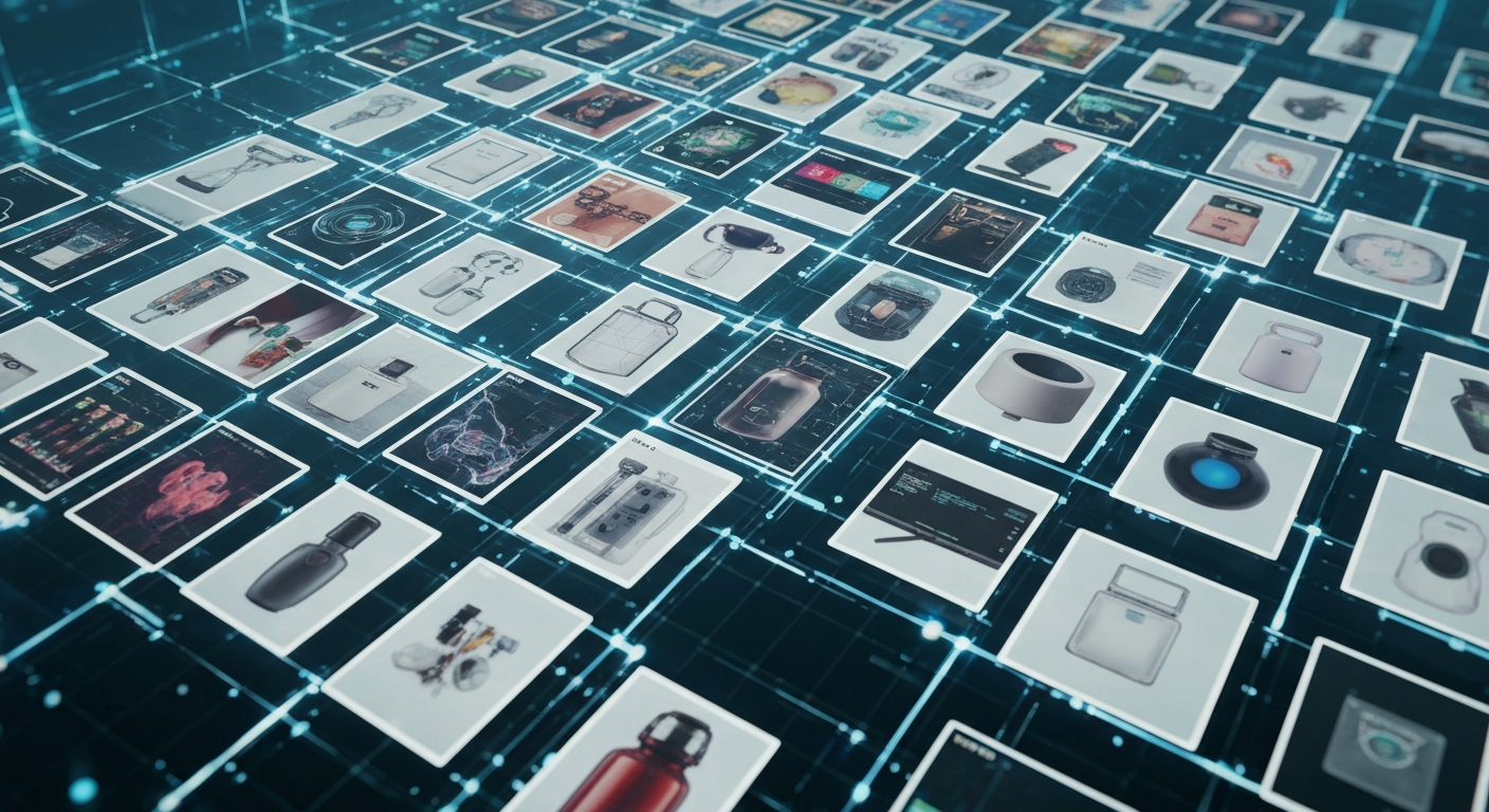 Futuristic AI mockup interface