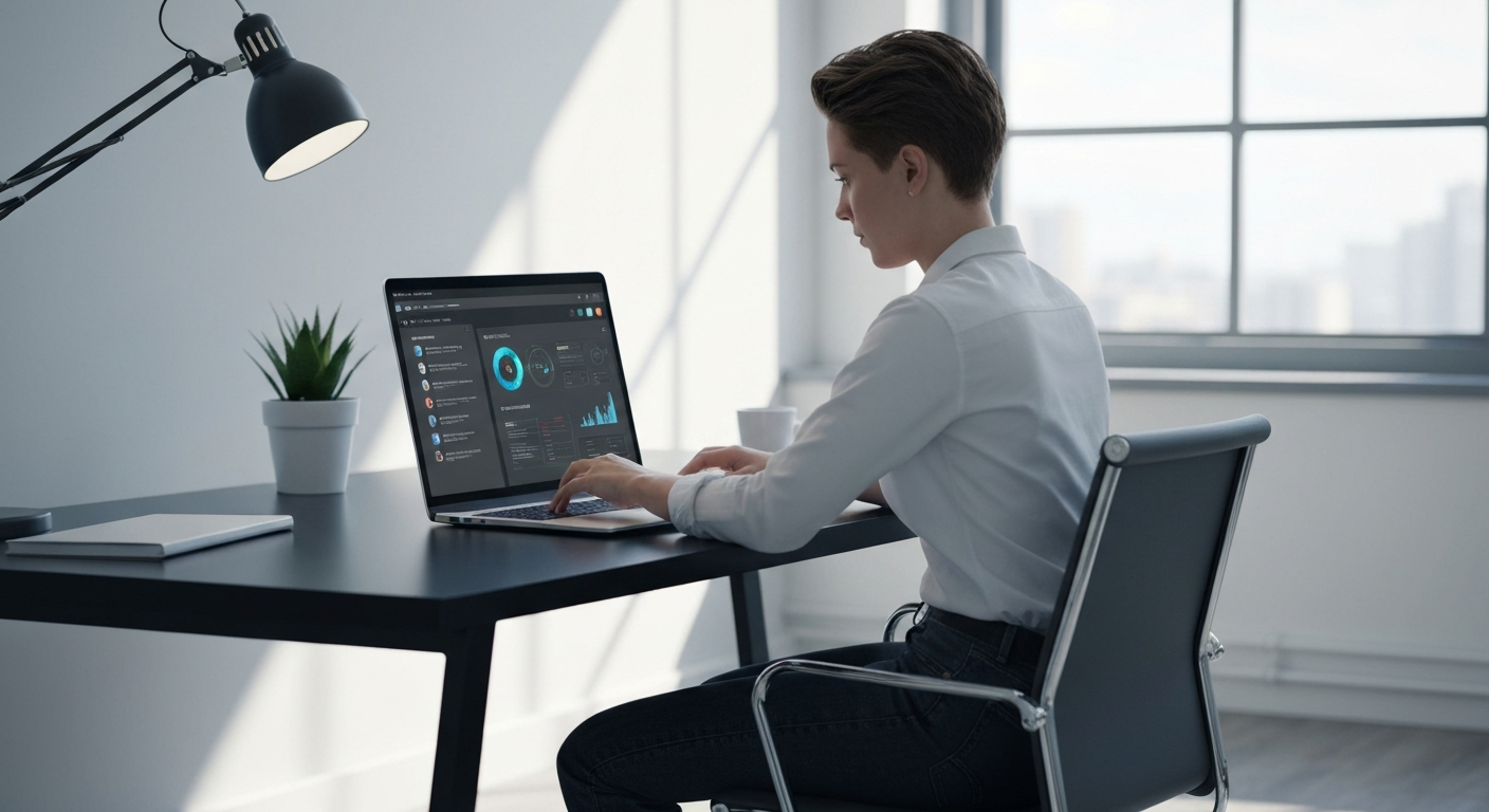 Person using AI for presentations