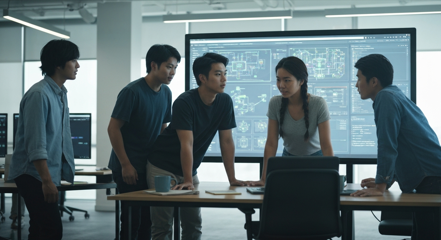Developers using AI platform