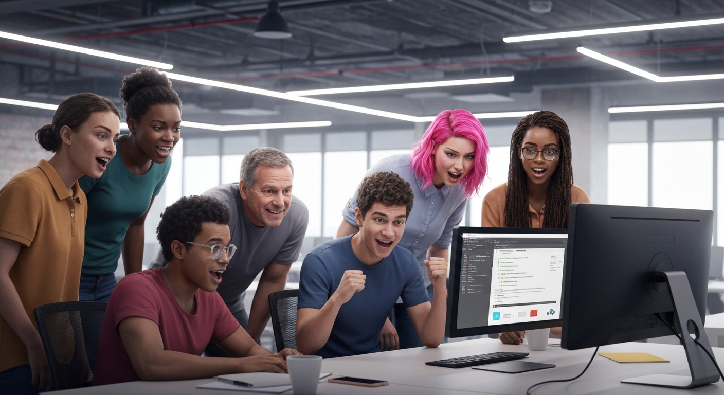 Beginners collaborating with Runable AI