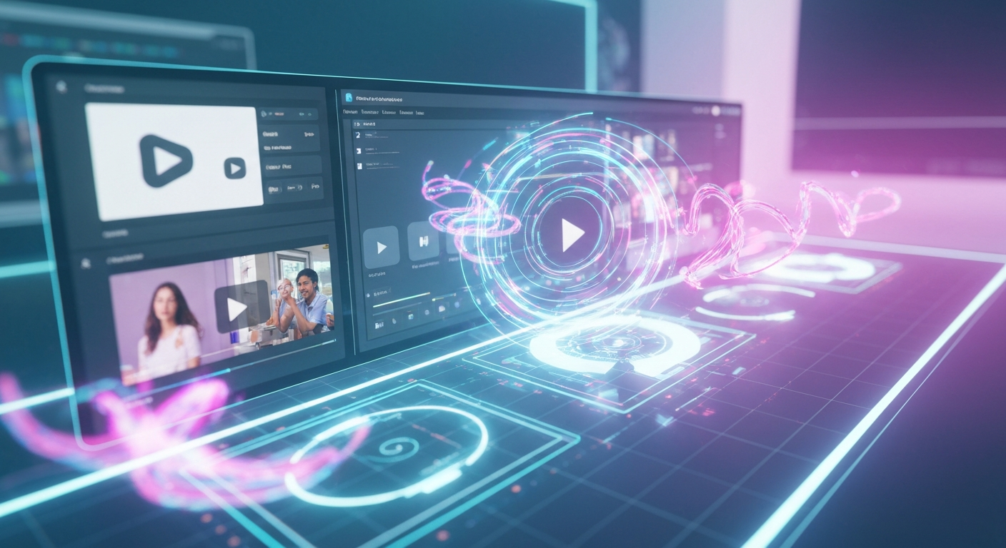AI creating product videos futuristic