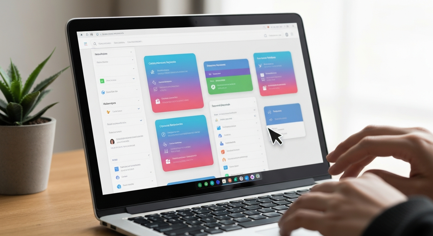 Laptop with WordPress dashboard digital art