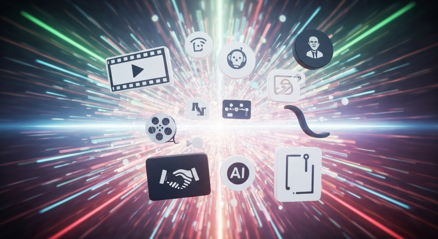 AI-powered video creativity abstract