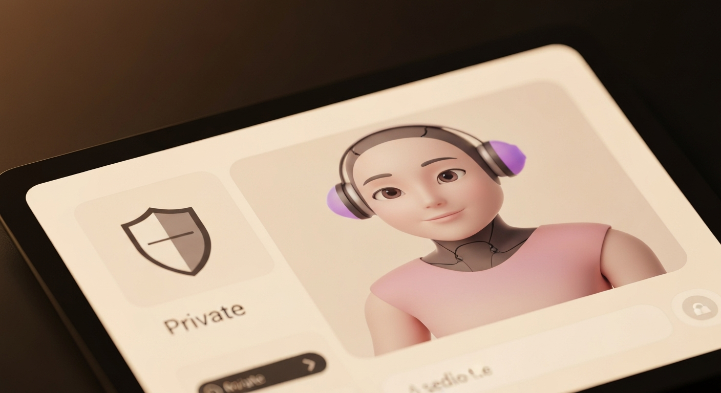 Private AI chat interface screen