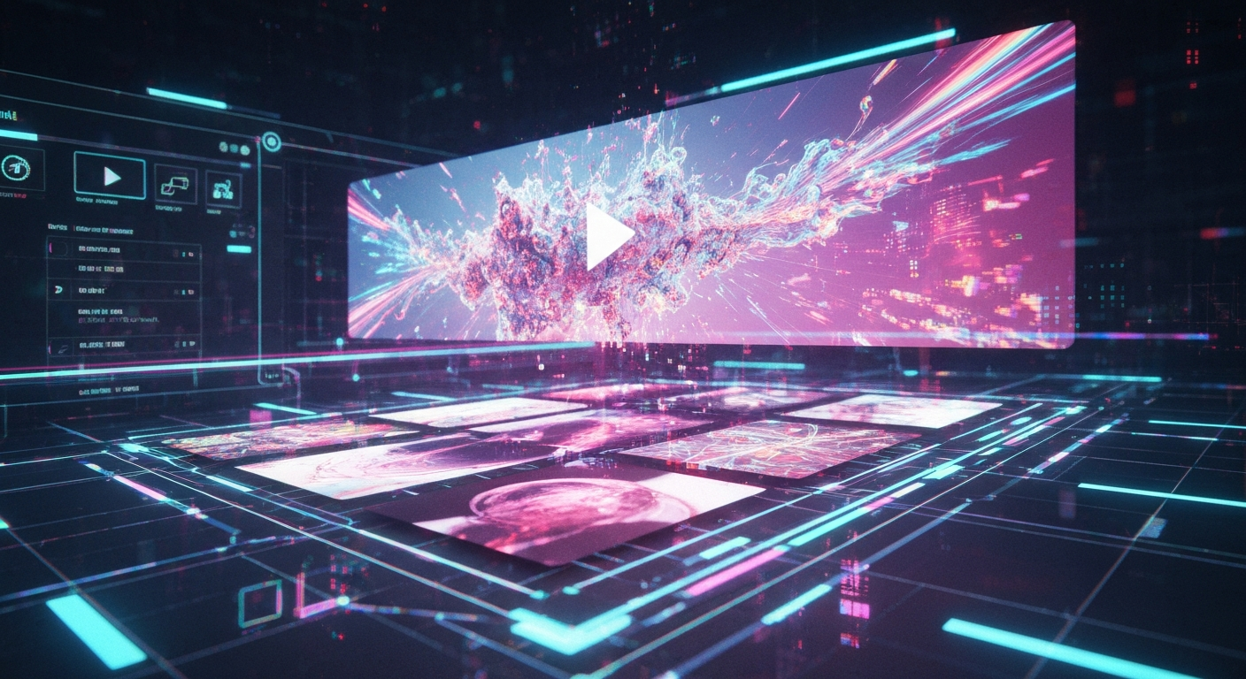 AI-generated video montage digital art