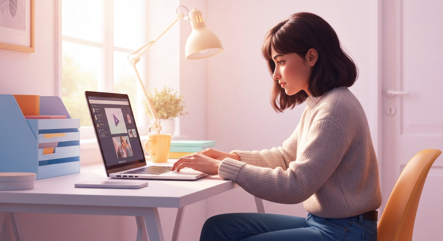 User creating video with Vidalgo AI