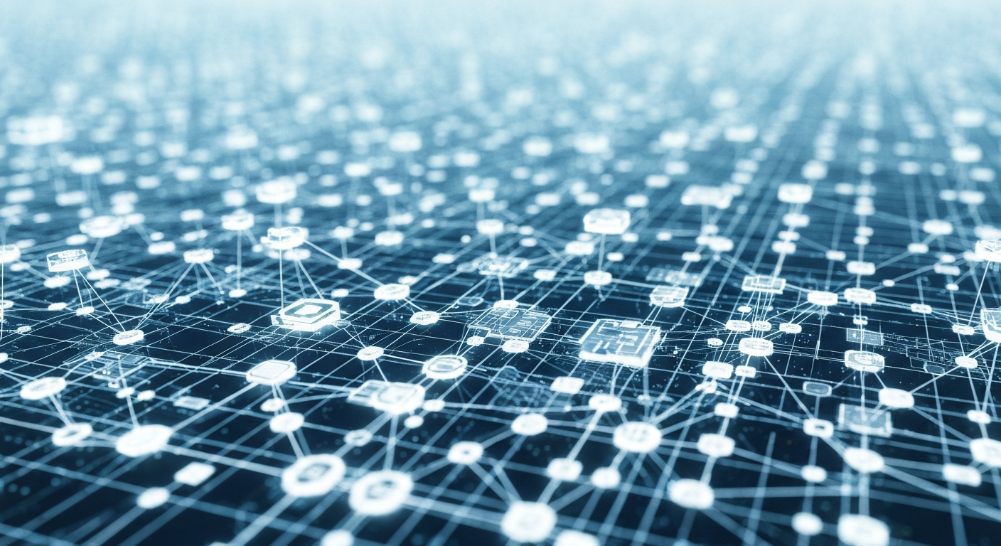 Digital network grid with data nodes