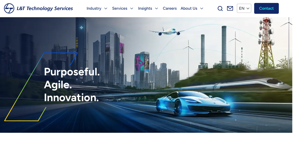 L&T Technology Services powers purposeful, agile innovation in engineering with smart solutions for automotive, aerospace, and digital cities.