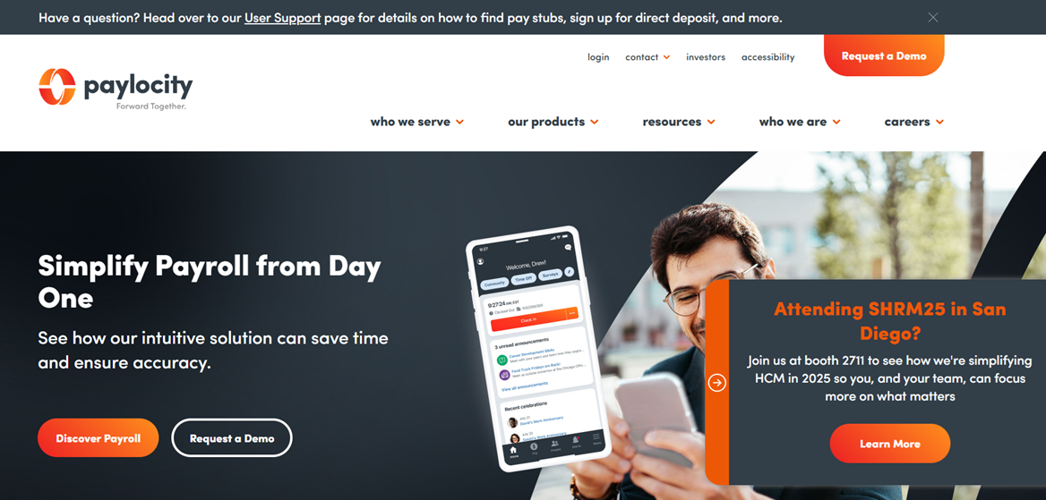Paylocity streamlines payroll and HR processes with an intuitive platform for accuracy and time savings from day one.