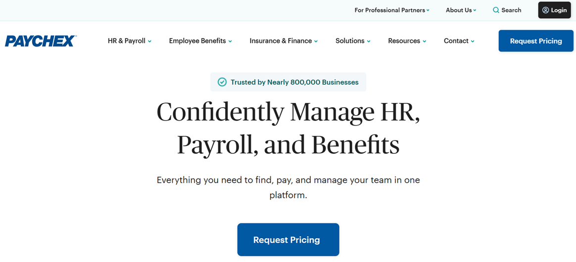 Paychex enables businesses to confidently manage HR, payroll, and employee benefits on one integrated platform.