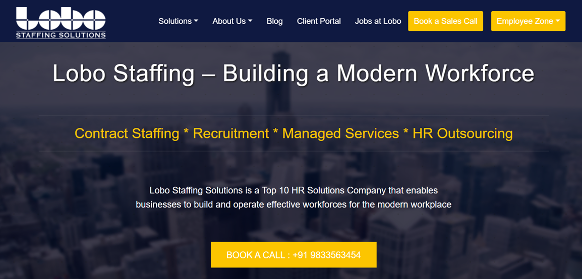 Lobo Staffing delivers modern workforce solutions through contract staffing, recruitment, managed services, and HR outsourcing.