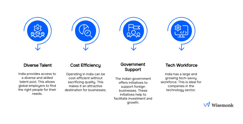 Visual diagram of opportunities does India offer for global employers