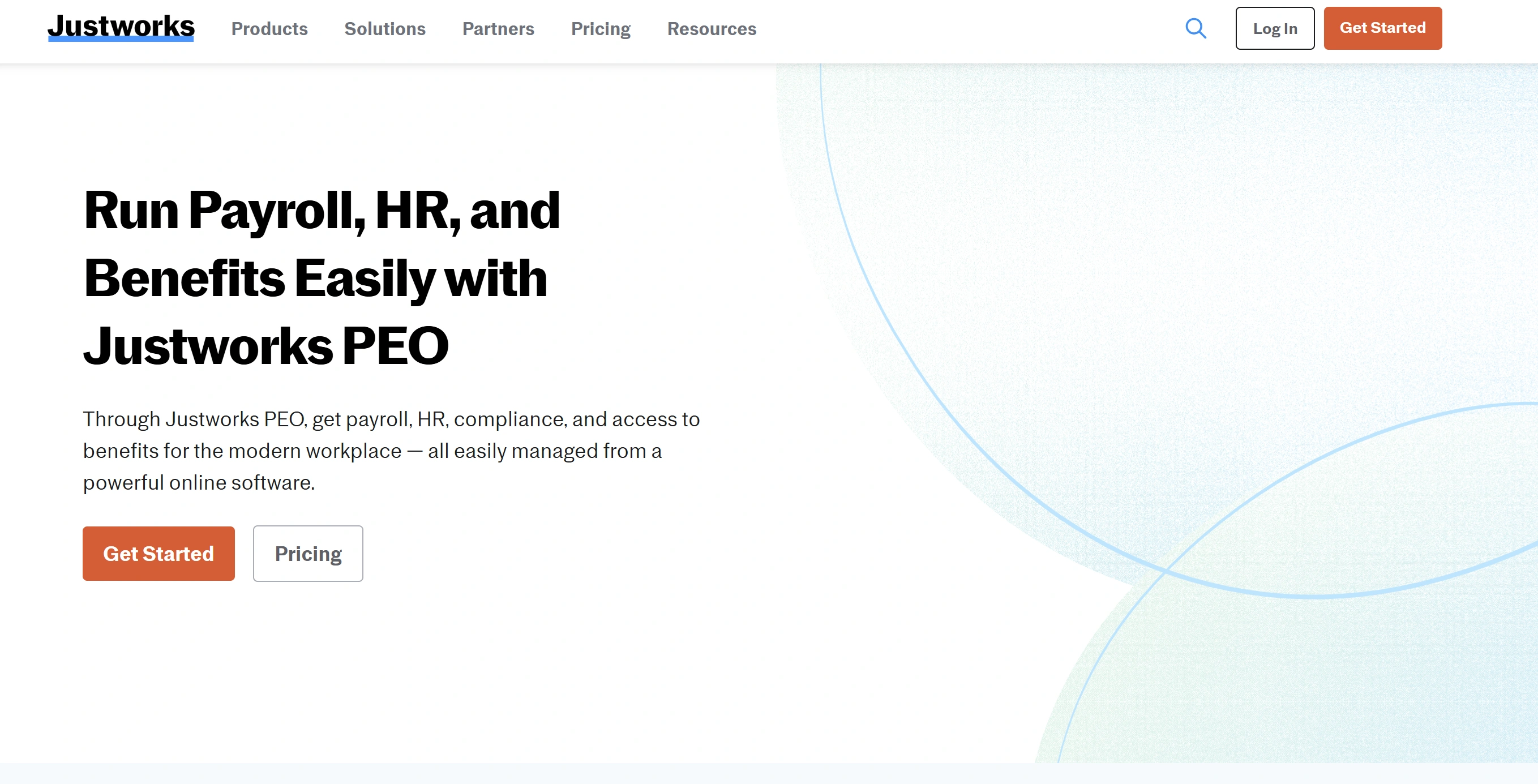 Justworks modern PEO platform with payroll and benefits access