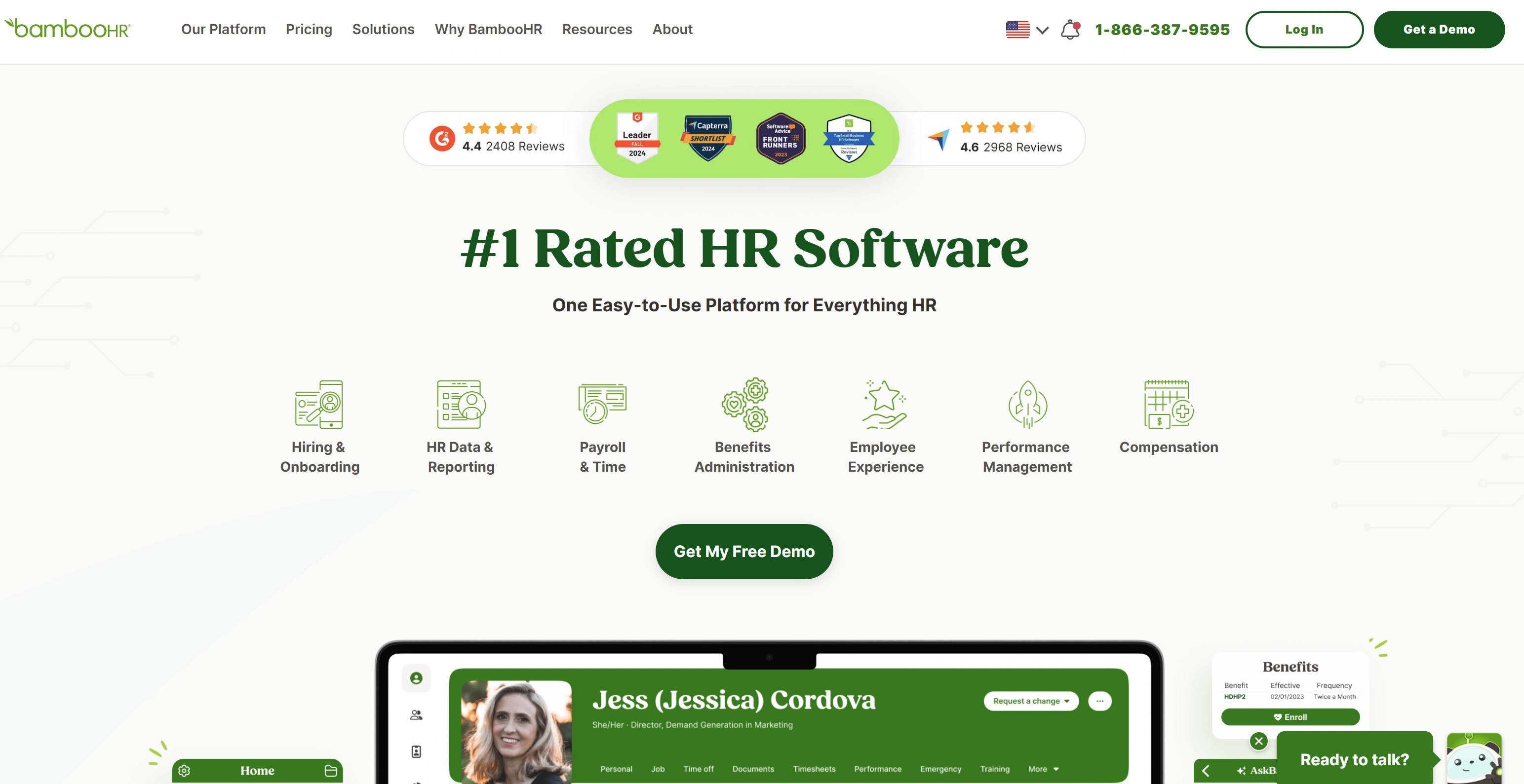 BambooHR PEO software and HR management services for SMBs