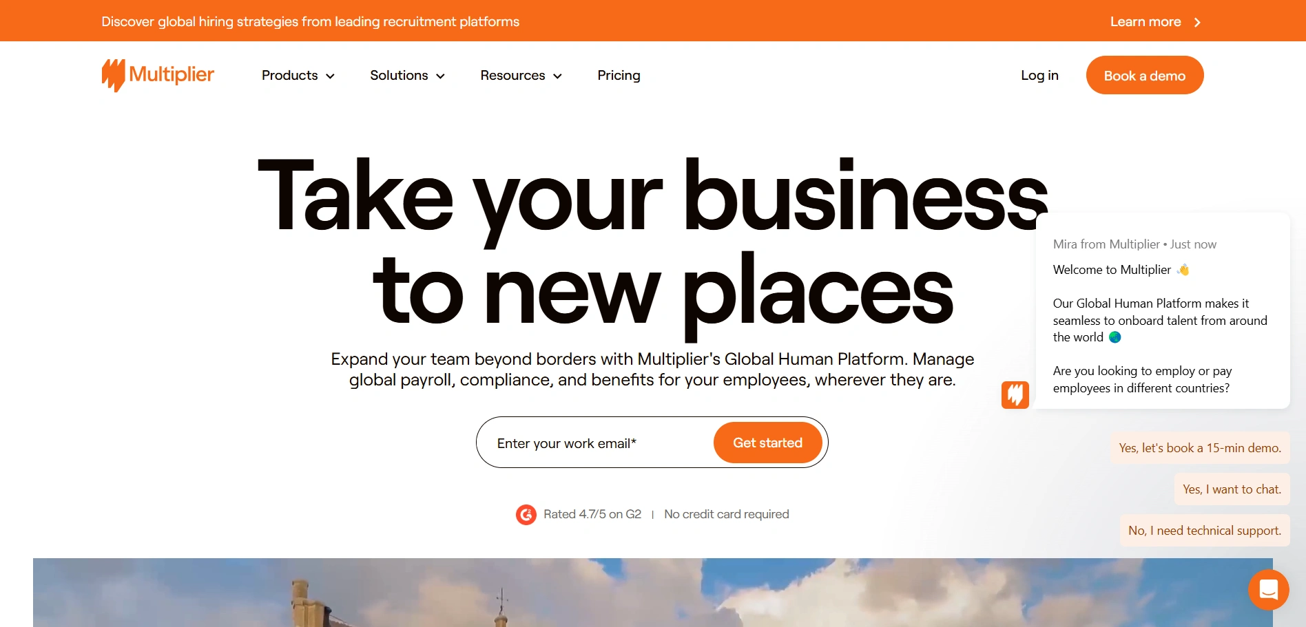 Multiplier provides cost-effective EOR services and global workforce management in 150+ countries, with transparent pricing for international employees.