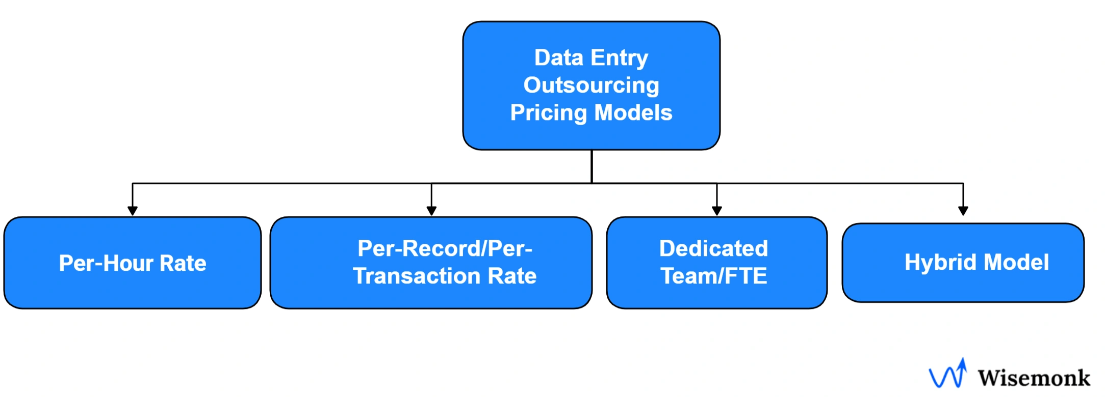 Common pricing models for data entry outsourcing, comparing per-hour, per-record, dedicated team, and hybrid structures to help businesses choose the most cost-effective option.