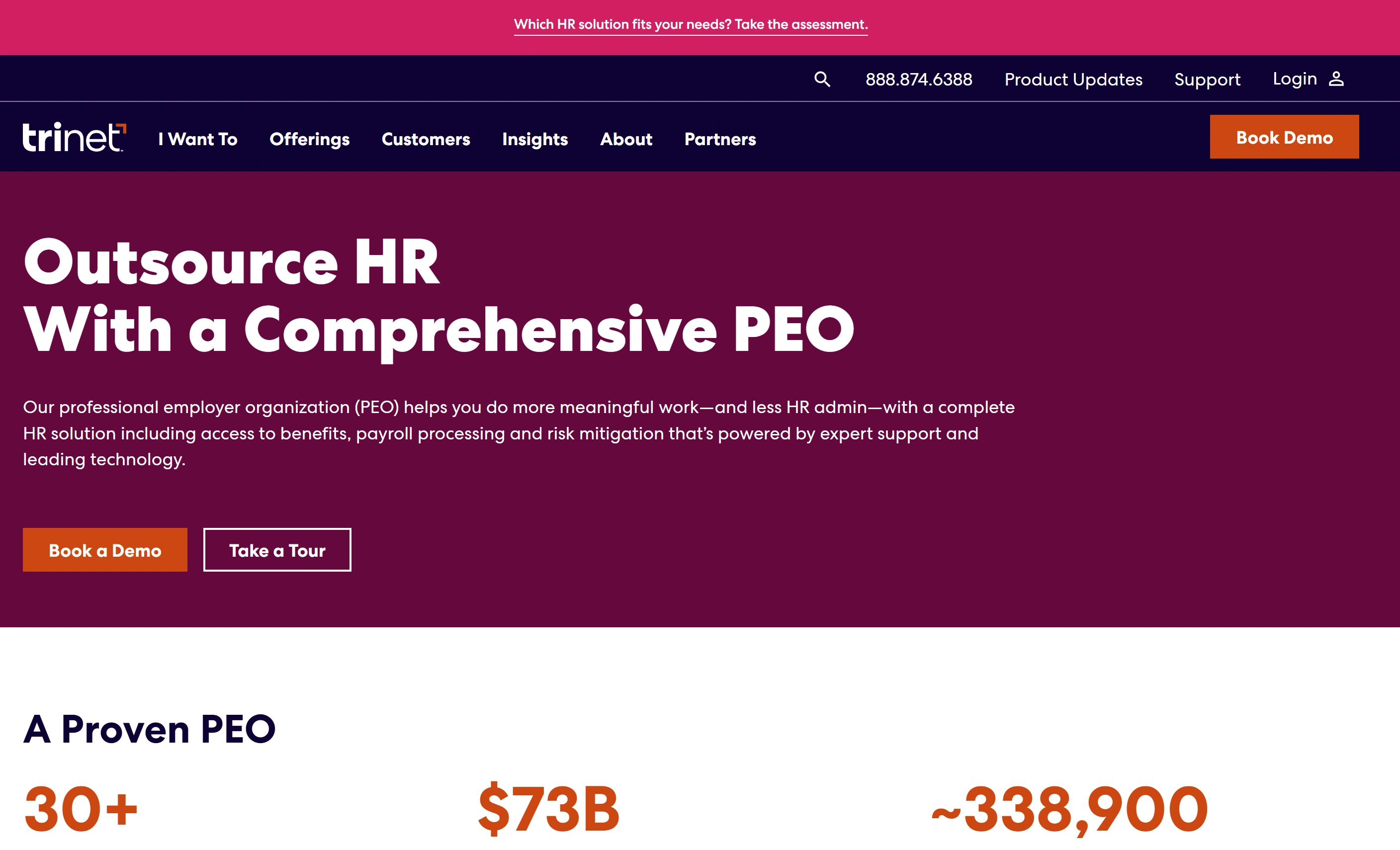 TriNet combines HR outsourcing with sector-specific expertise and comprehensive workforce support.