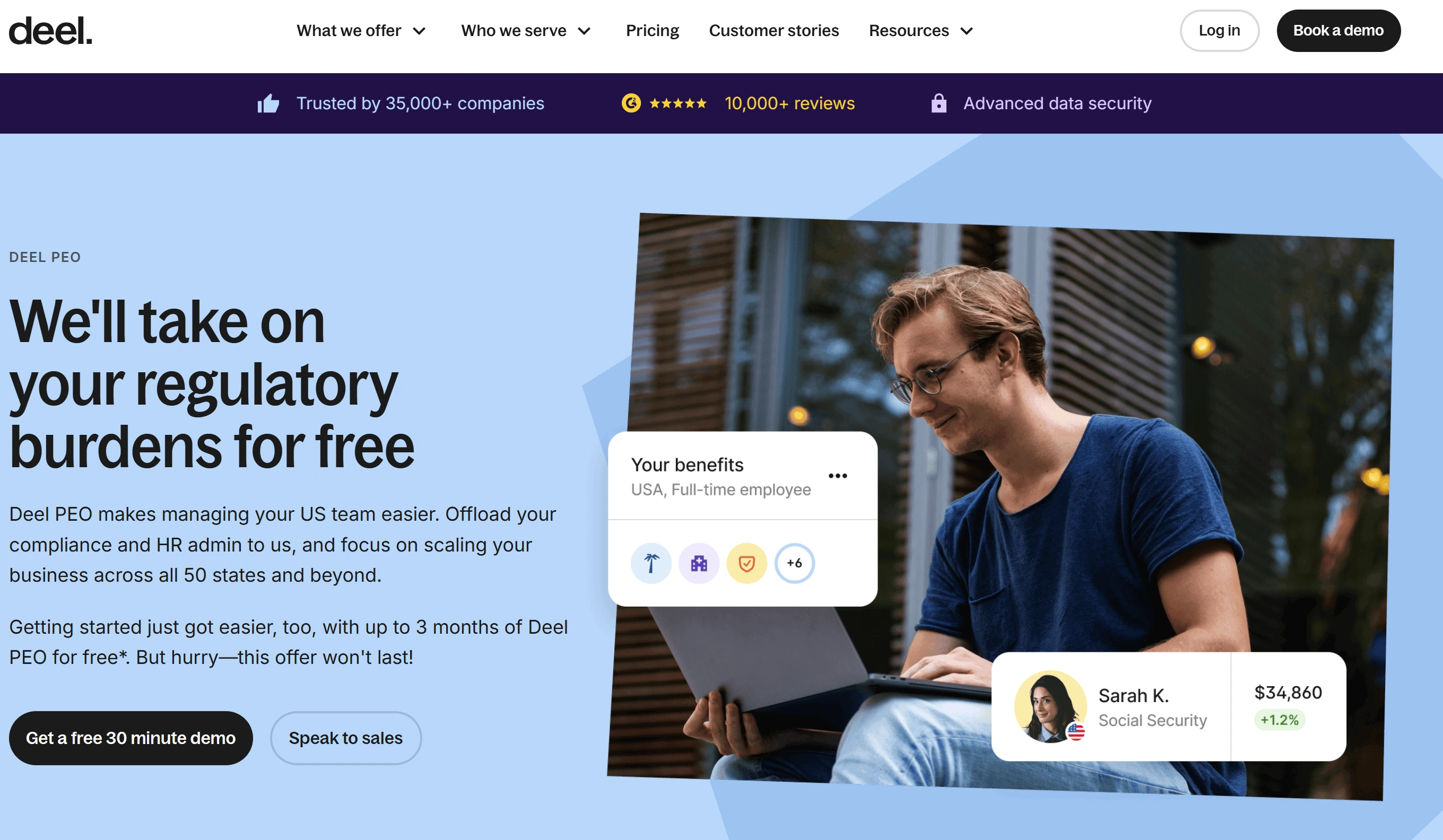 Deel simplifies cross-border hiring with global payroll and Employer of Record (EOR) services.
