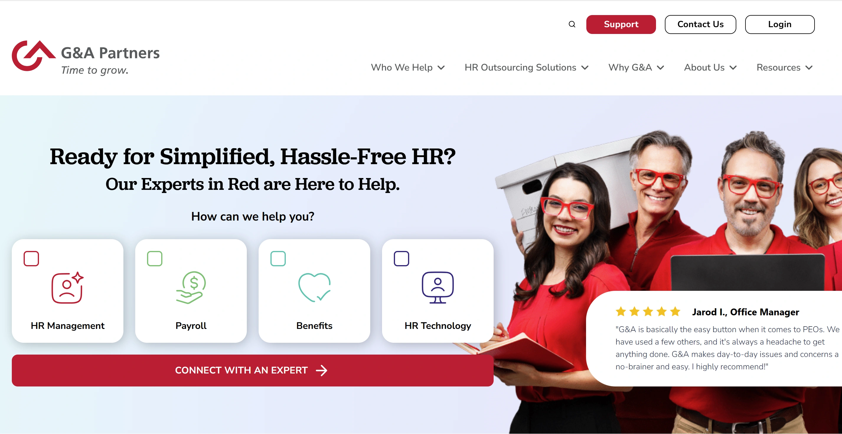 G&A Partners - personalized HR outsourcing and payroll services provider focused on compliance and employee relations.