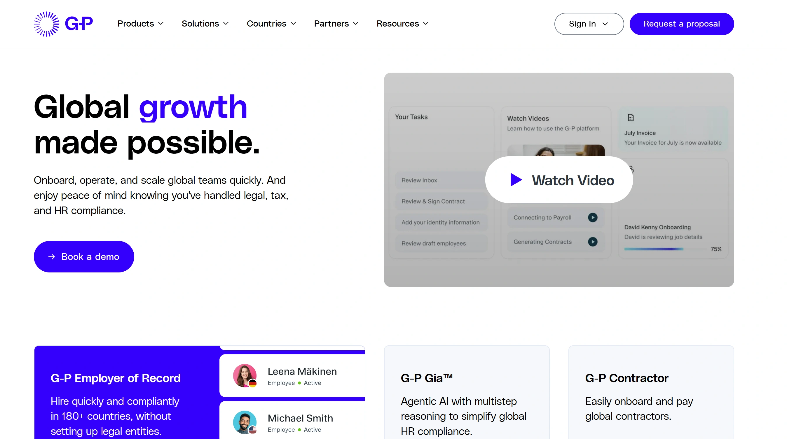 Globalization Partners EOR platform supporting India expansion for global companies.