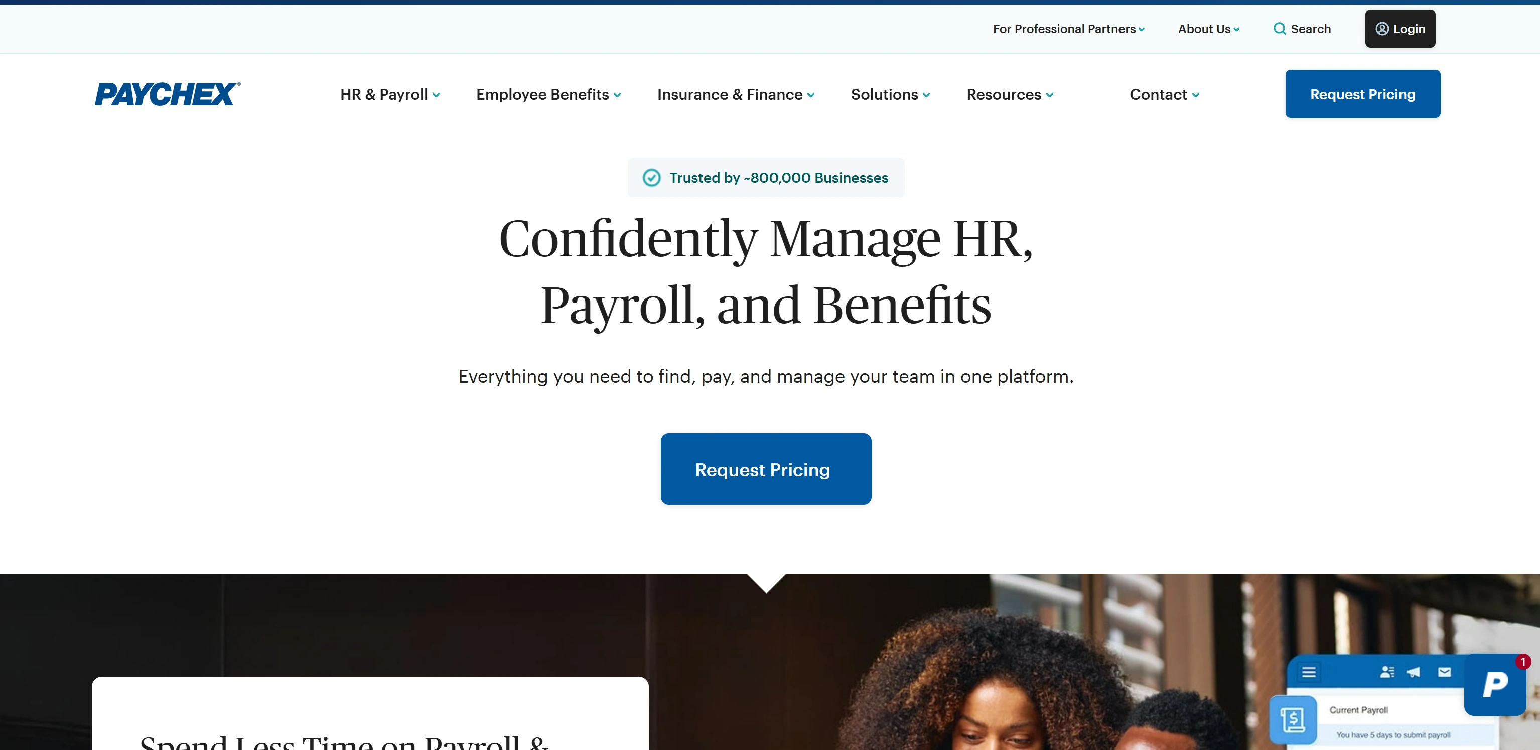 Paychex payroll and HR solutions for large and mid-sized businesses with strong compliance, tax support, and benefits management.