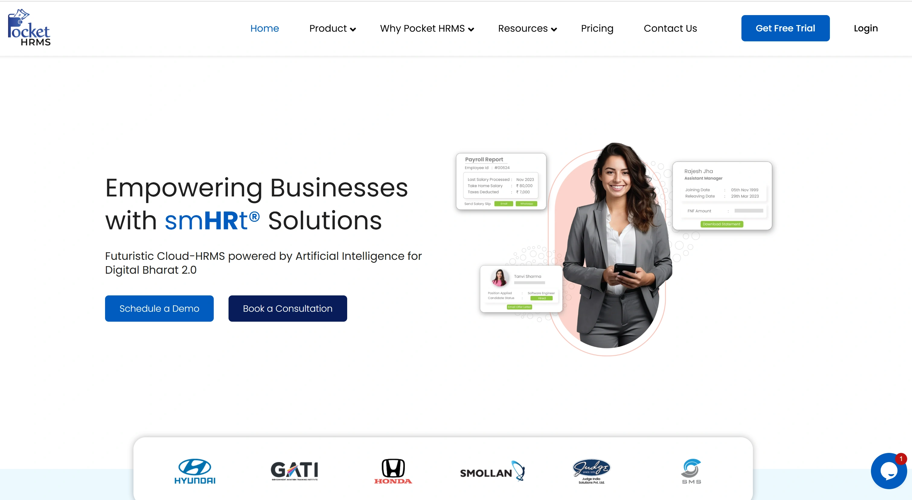 Pocket HRMS offers configurable payroll modules with mobile-first employee self-service capabilities.