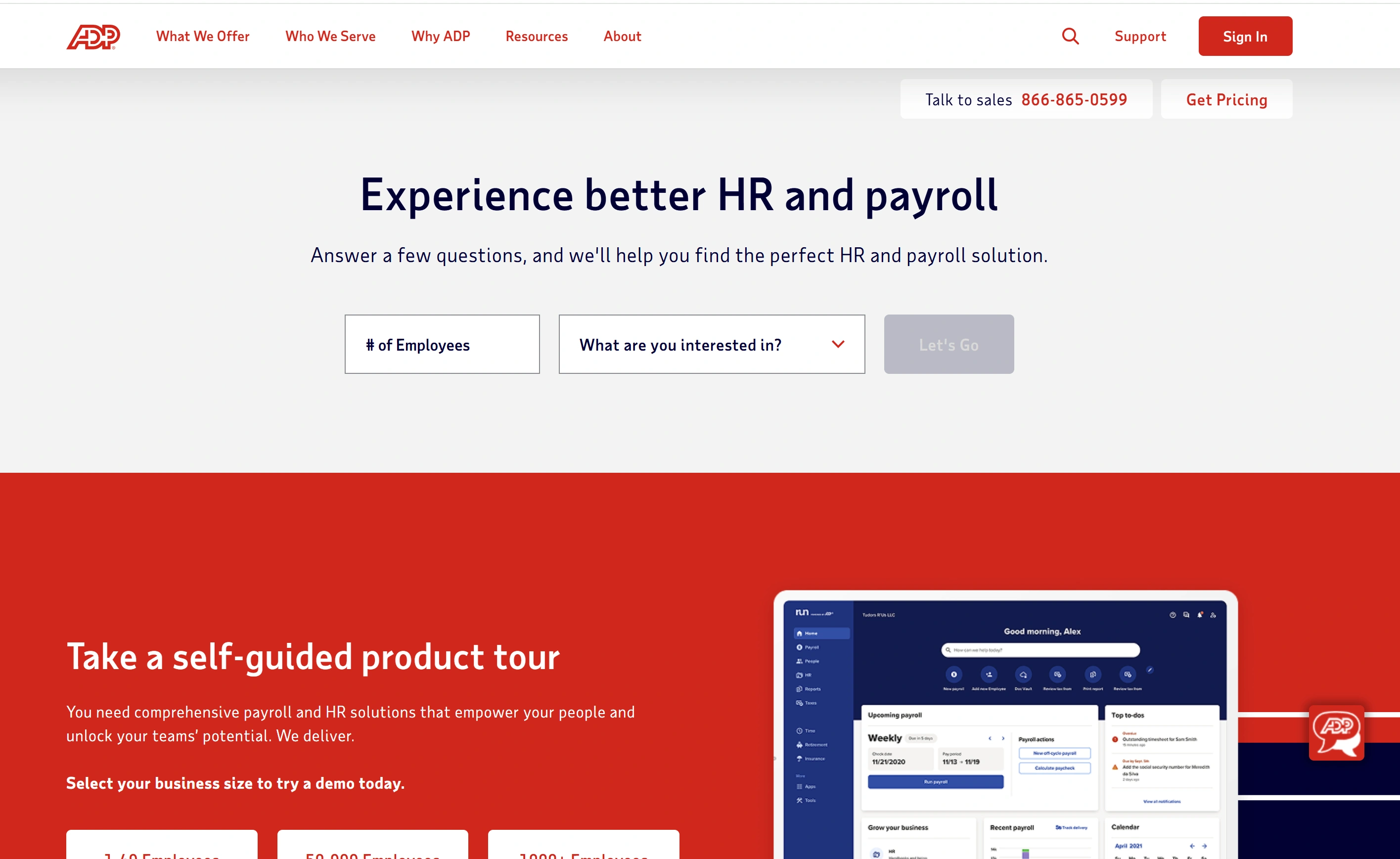 ADP Workforce Now global payroll and HR management system interface displaying multi-country payroll, compliance tracking, benefits administration, and workforce analytics for enterprises