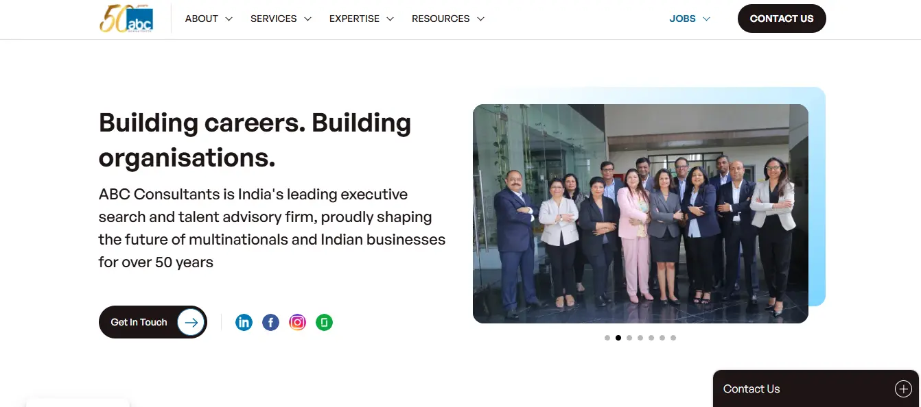ABC Consultants offering specialized HR consulting, executive search, and leadership hiring services for top-tier talent.