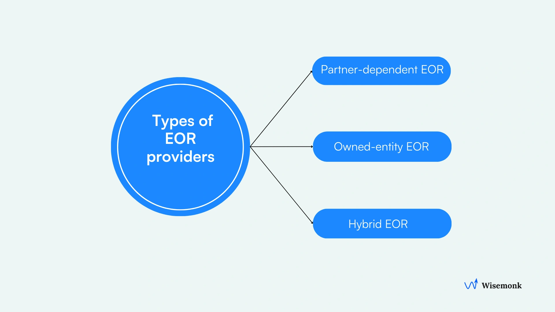 The three main types of EOR providers differ in how they manage employment across countries, through third party organization partnerships, owned foreign entities, or a combination of both models.