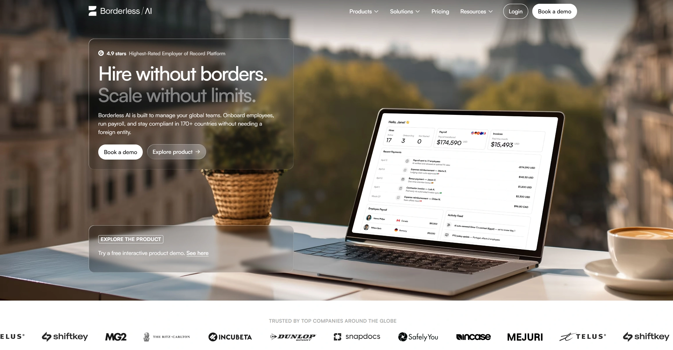  Borderless AI platform offering advanced eor solutions for international workforce management