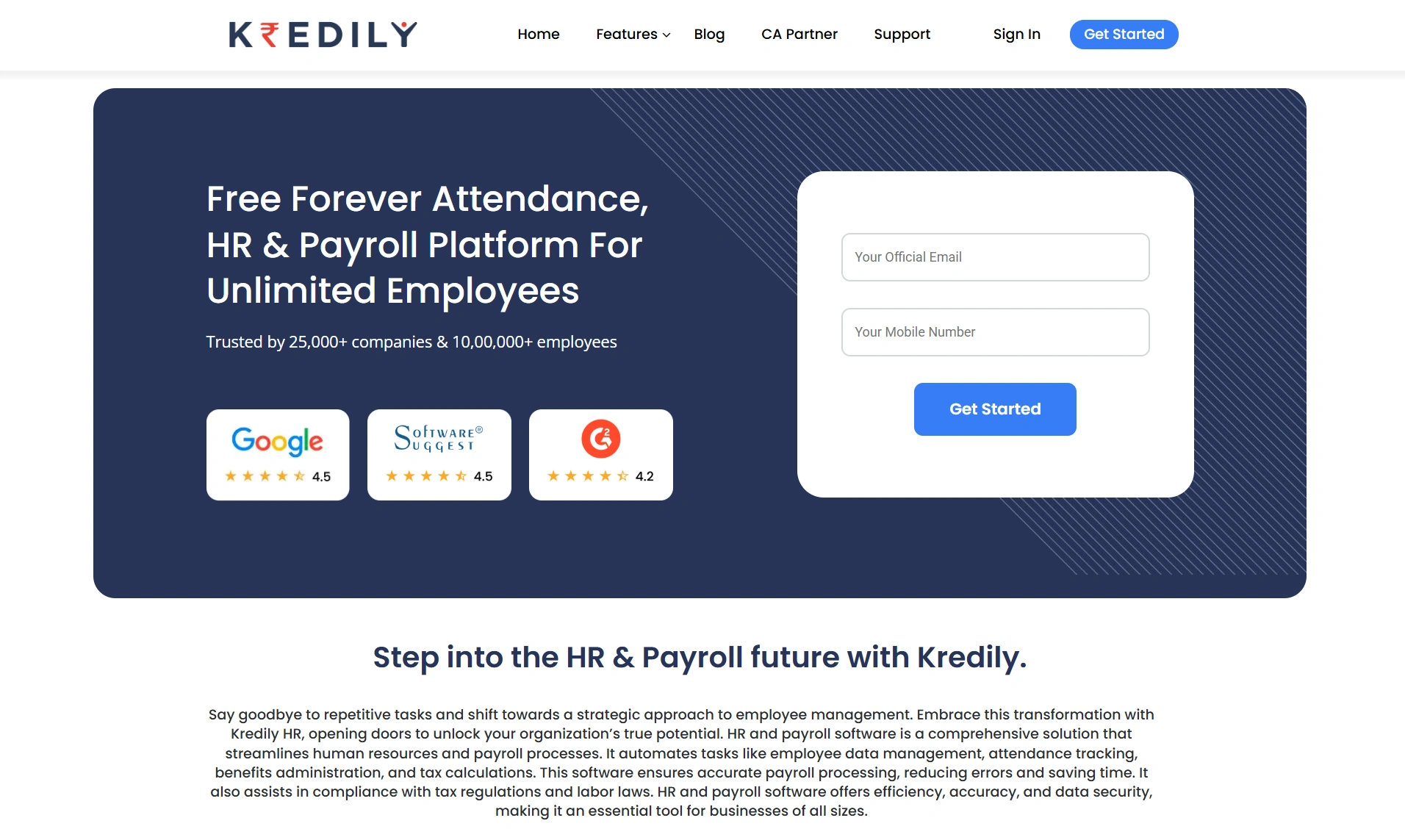 Kredily's free forever payroll plan helps bootstrapped startups manage HR and compliance without upfront costs.