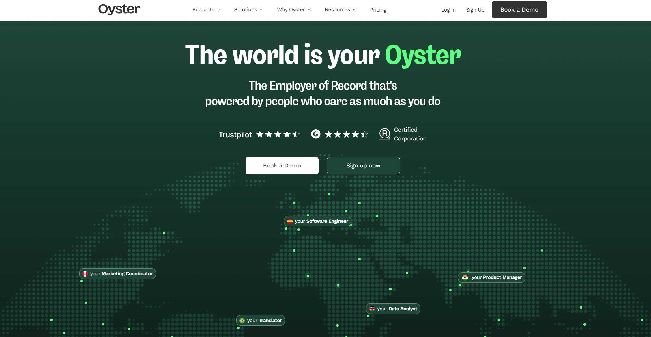 Oyster HR EOR platform for remote teams and mission-driven startups