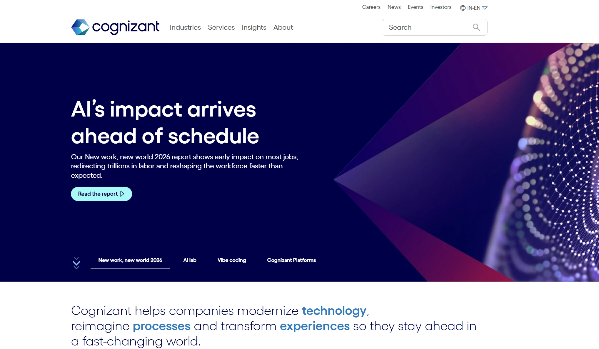 Cognizant is a leading consulting company with deep expertise in application development and AI-driven business processes.