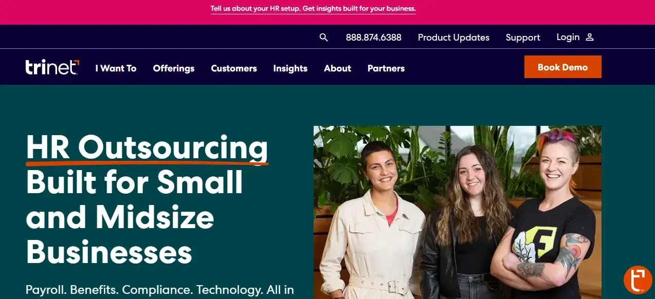 TriNet provides industry-specific PEO services with tailored compliance support and expert HR consulting for regulated sectors.