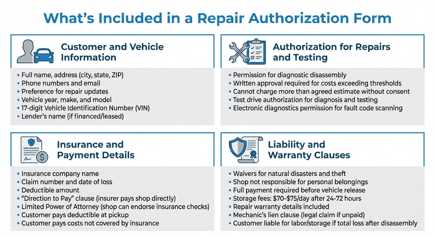 What's Included in a Repair Authorization Form: Essential Components