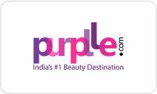 Purple.com logo with the tagline 'India's #1 Beauty Destination'.