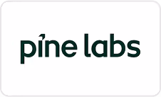 Pine Labs company logo in dark green text on a white background.