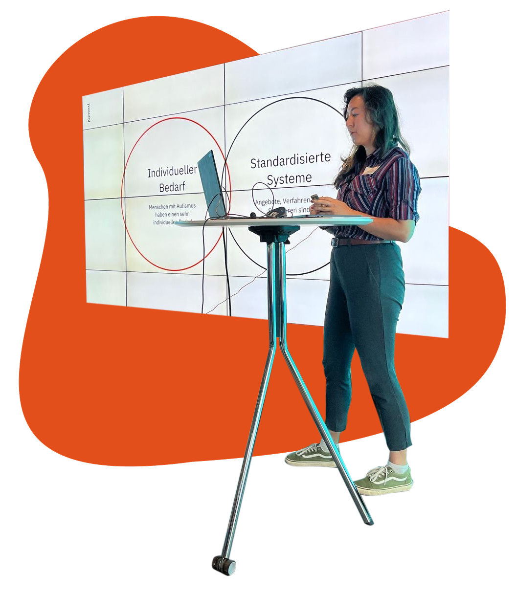 Bild welches Malin bei der Pitch Präsentation zeigt.